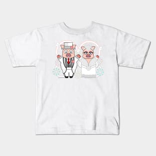 PIGGY WHITE WEDDING Kids T-Shirt